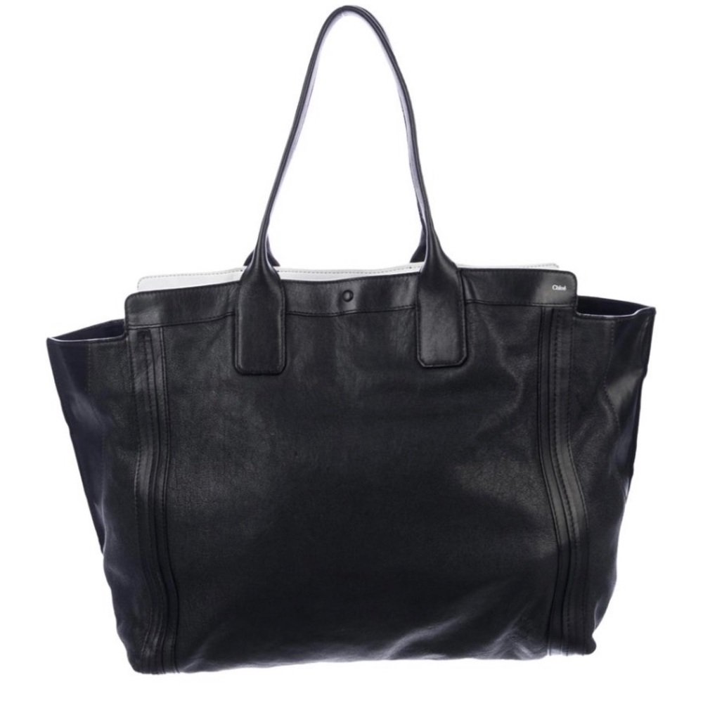 Chloe black leather Allison tote